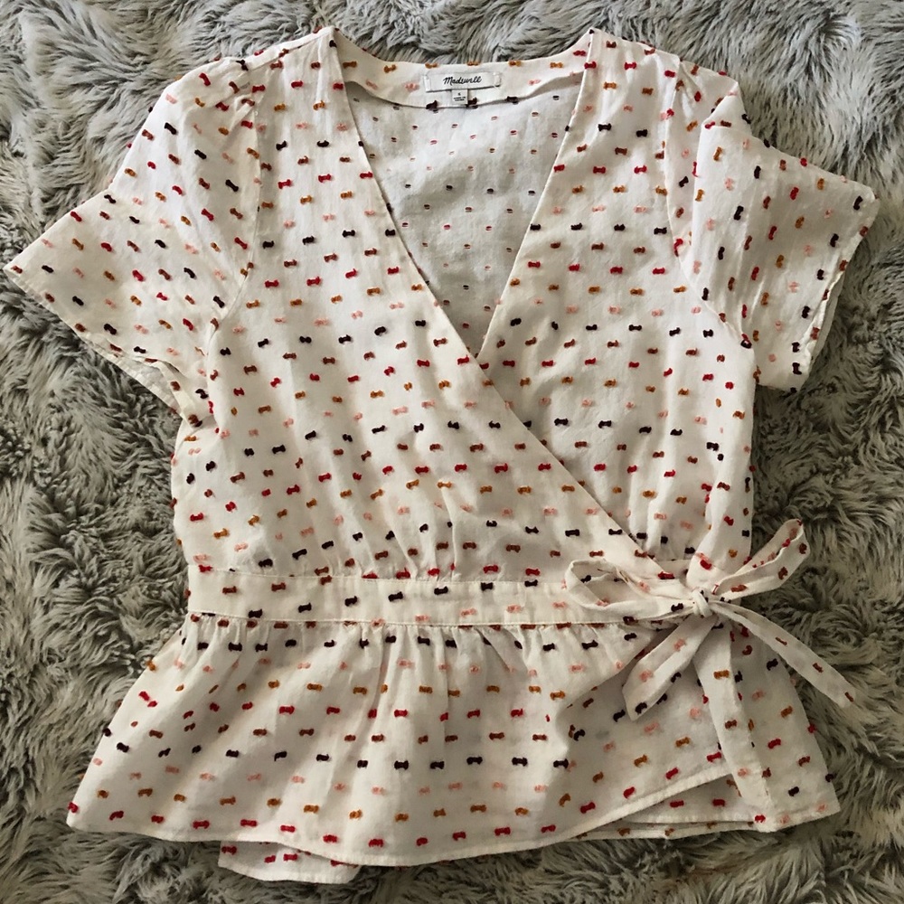 Madewell Wrap Top with detailing